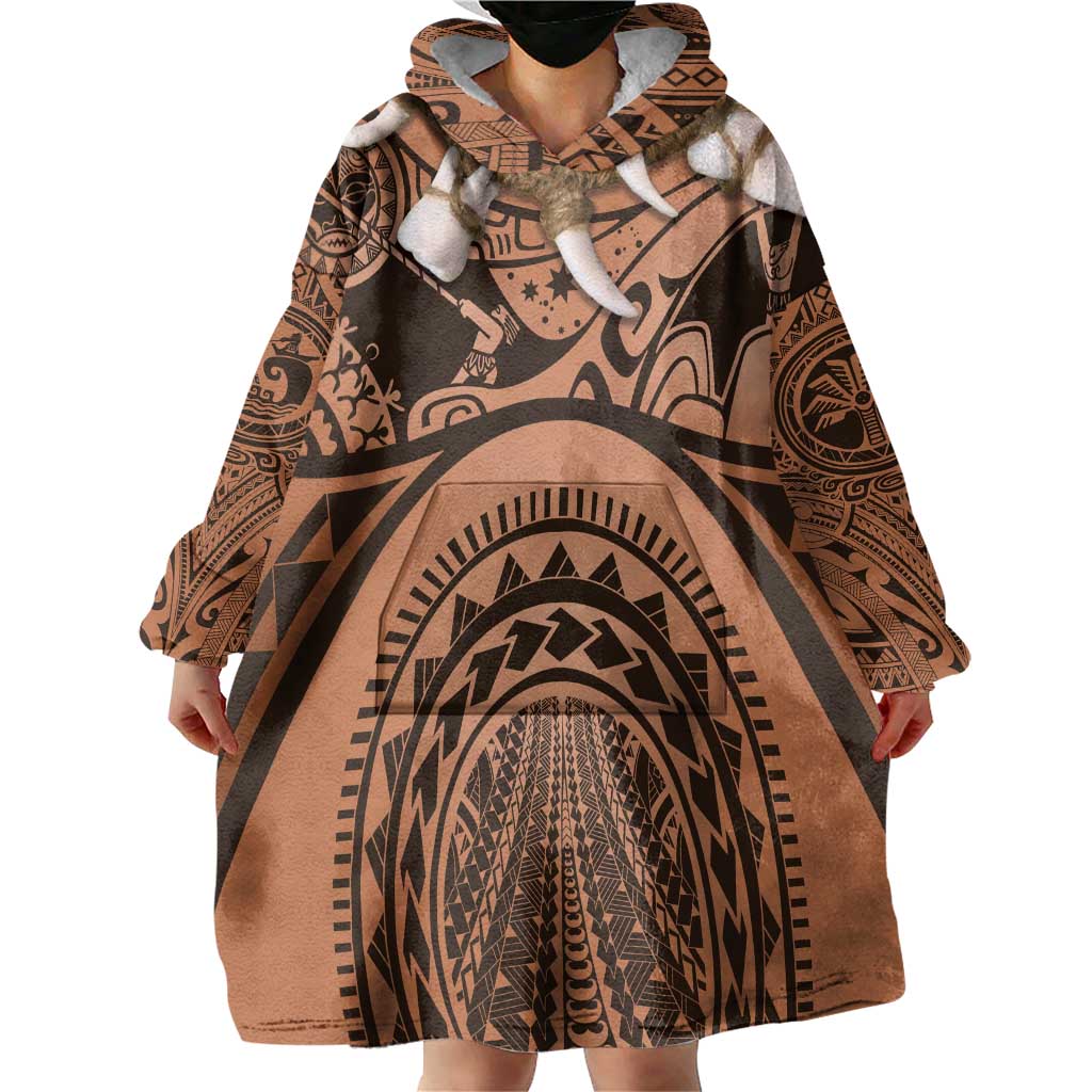 Polynesia Maui Tattoo Inspired Cosplay Costume Wearable Blanket Hoodie LT05 - Polynesian Pride