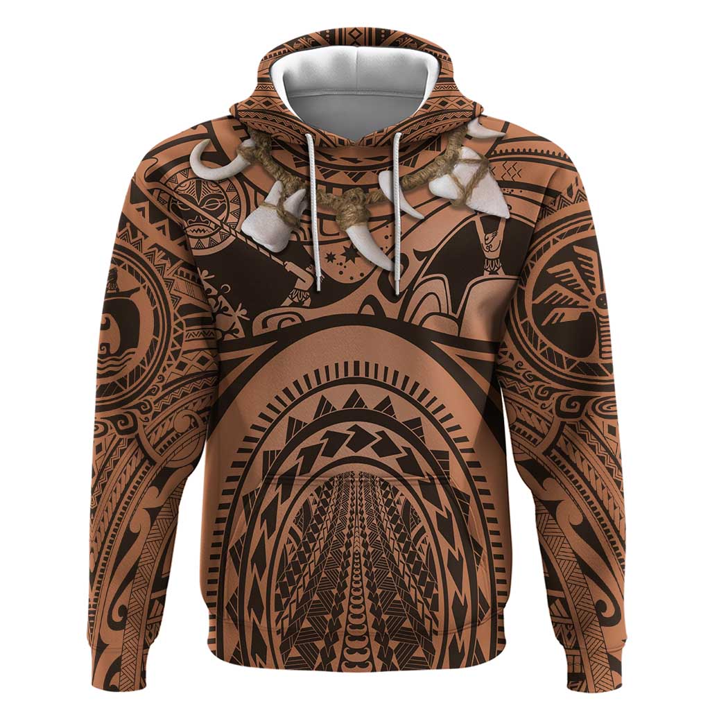 Polynesia Maui Tattoo Inspired Cosplay Costume Zip Hoodie