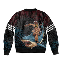 Hawaii Ikaika Bomber Jacket Hawaiian Mythic Koa Tribal Warrior