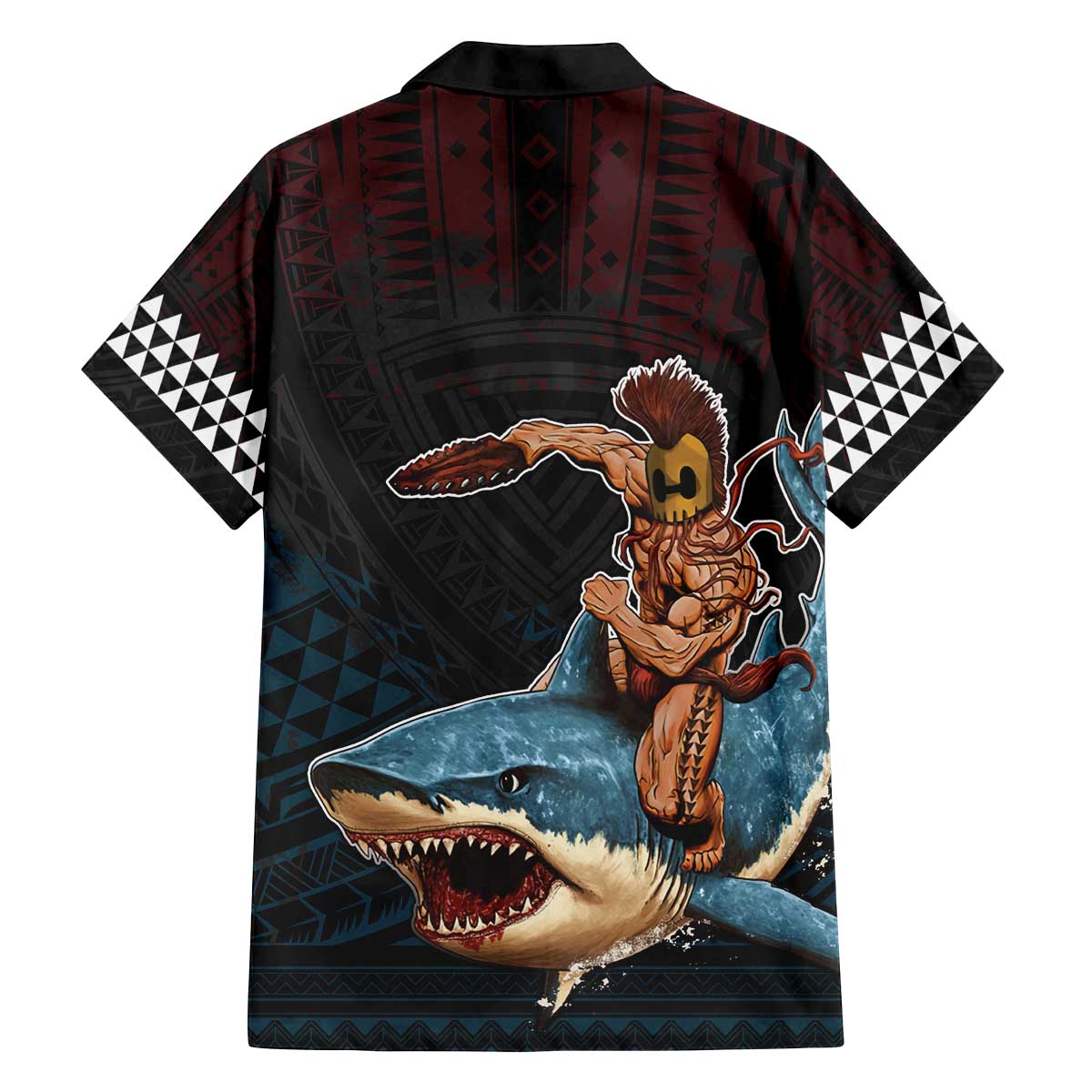 Hawaii Ikaika Family Matching Off The Shoulder Long Sleeve Dress and Hawaiian Shirt Hawaiian Mythic Koa Tribal Warrior