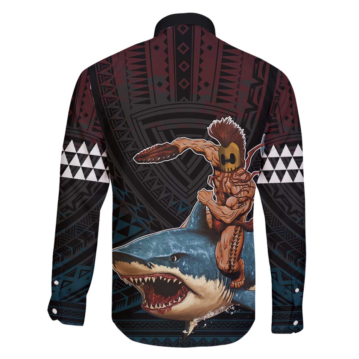 Hawaii Ikaika Family Matching Off The Shoulder Long Sleeve Dress and Hawaiian Shirt Hawaiian Mythic Koa Tribal Warrior