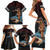 Hawaii Ikaika Family Matching Short Sleeve Bodycon Dress and Hawaiian Shirt Hawaiian Mythic Koa Tribal Warrior