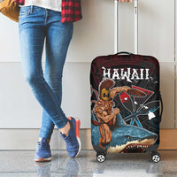 Hawaii Ikaika Luggage Cover Hawaiian Mythic Koa Tribal Warrior