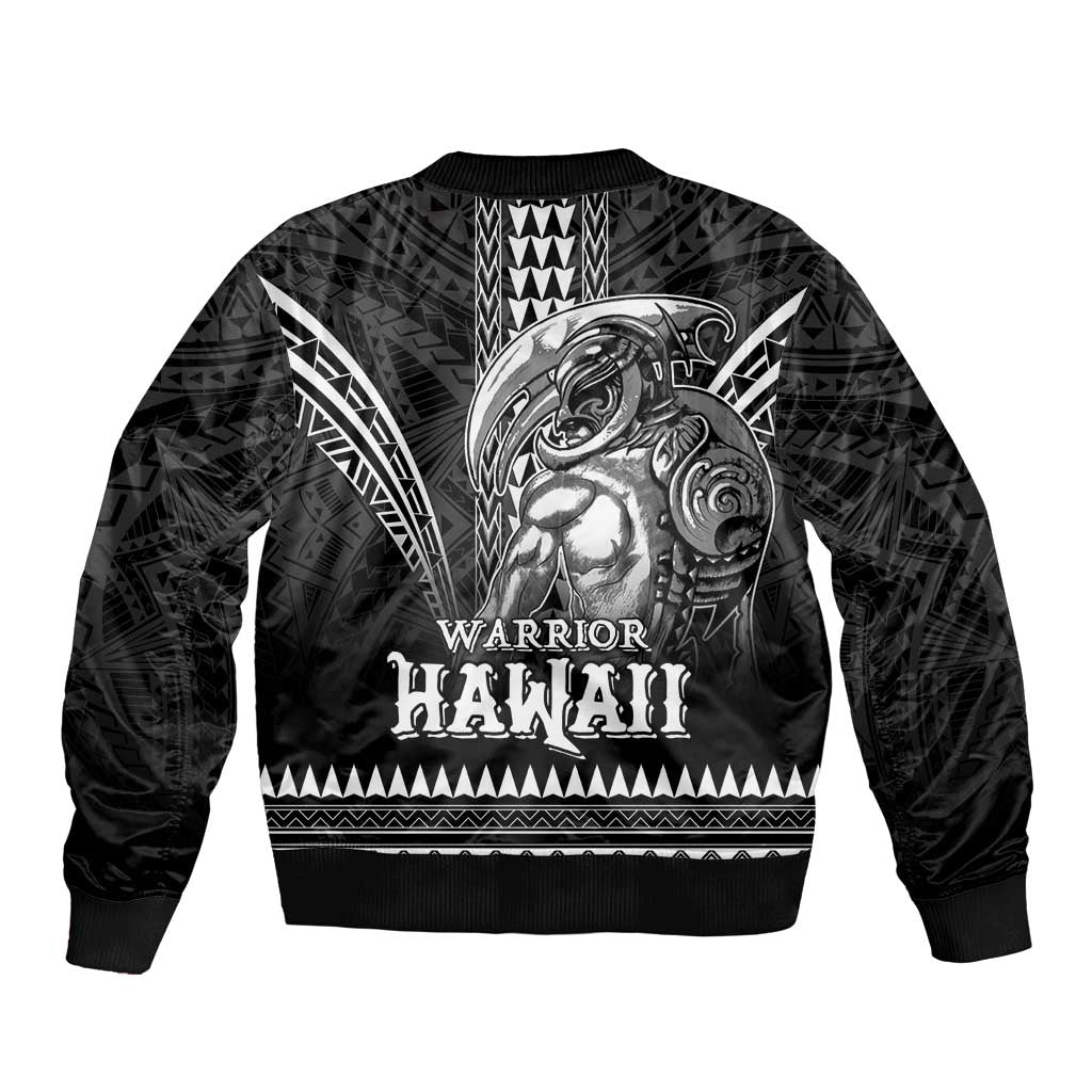 Hawaiian Ikaika Warrior Bomber Jacket Tribal Pattern