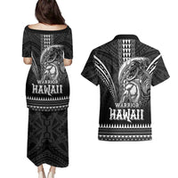 Hawaiian Ikaika Warrior Couples Matching Puletasi and Hawaiian Shirt Tribal Pattern