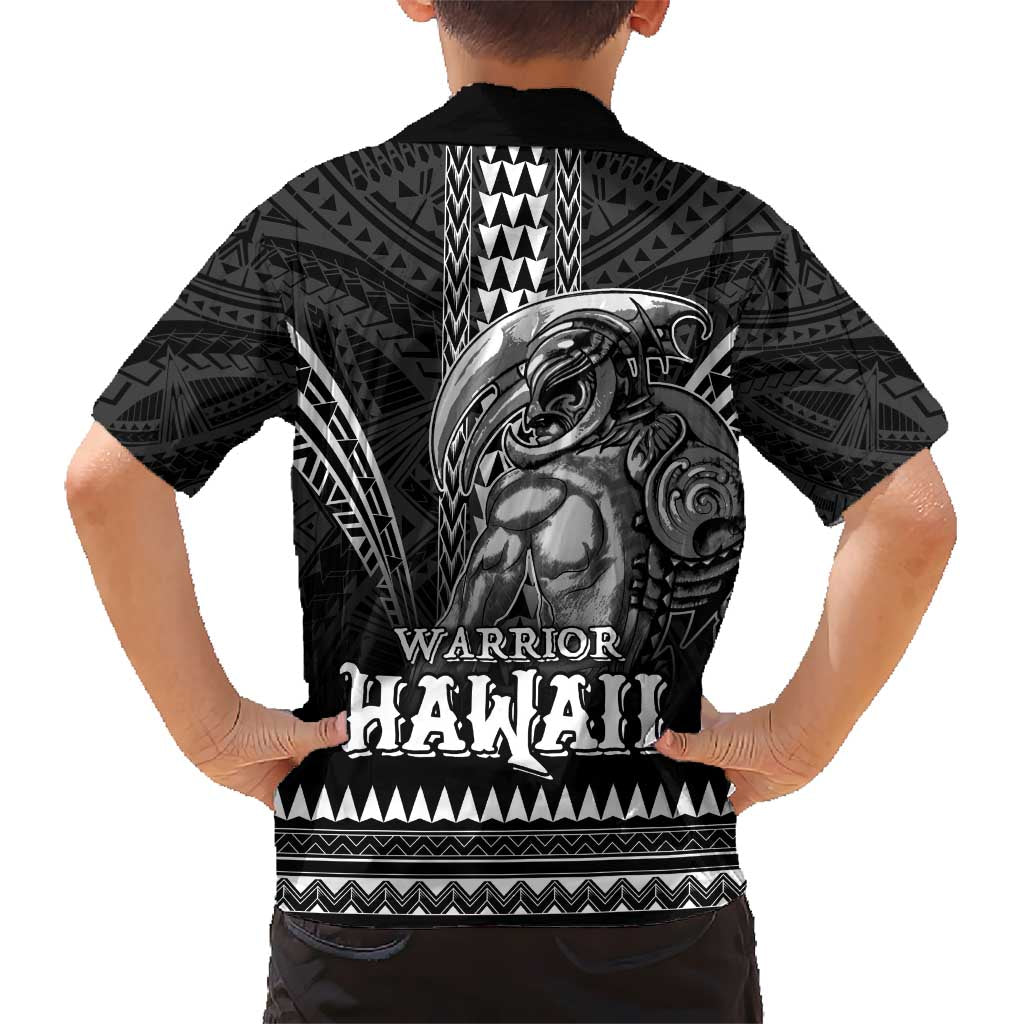 Hawaiian Ikaika Warrior Kid Hawaiian Shirt Tribal Pattern