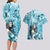 Hawaii Namaka Goddess Of The Sea Couples Matching Long Sleeve Bodycon Dress and Hawaiian Shirt Polynesian Style LT05 - Polynesian Pride