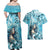 Hawaii Namaka Goddess Of The Sea Couples Matching Off Shoulder Maxi Dress and Hawaiian Shirt Polynesian Style LT05 - Polynesian Pride