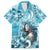 Hawaii Namaka Goddess Of The Sea Family Matching Long Sleeve Bodycon Dress and Hawaiian Shirt Polynesian Style LT05 Dad's Shirt - Short Sleeve Turquoise - Polynesian Pride