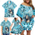 Hawaii Namaka Goddess Of The Sea Family Matching Off Shoulder Short Dress and Hawaiian Shirt Polynesian Style LT05 - Polynesian Pride