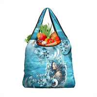Hawaii Namaka Goddess Of The Sea Grocery Bag Polynesian Style LT05 1-pack One Size Turquoise - Polynesian Pride