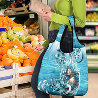 Hawaii Namaka Goddess Of The Sea Grocery Bag Polynesian Style LT05 - Polynesian Pride