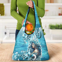 Hawaii Namaka Goddess Of The Sea Grocery Bag Polynesian Style LT05 - Polynesian Pride
