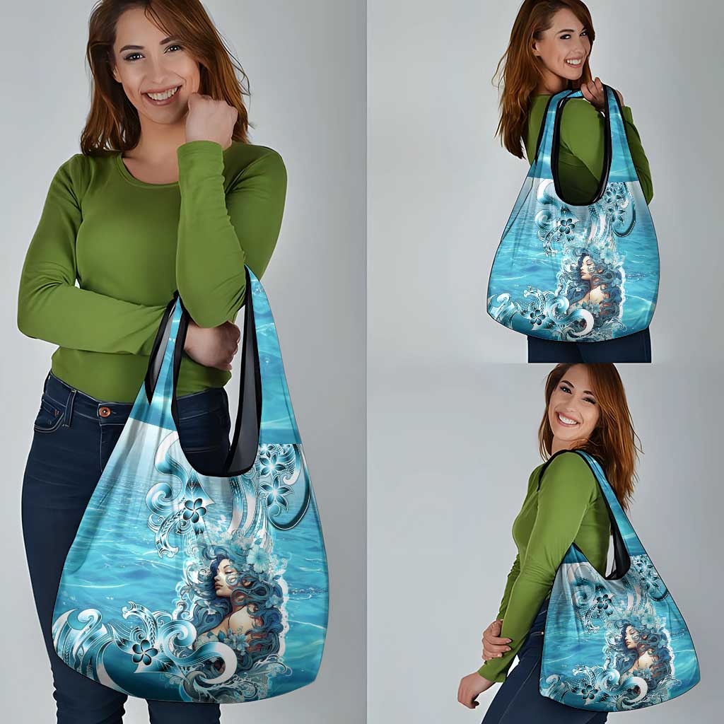 Hawaii Namaka Goddess Of The Sea Grocery Bag Polynesian Style LT05 - Polynesian Pride