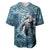 Hawaiian Shark God Kamohoalii Baseball Jersey Polynesian Style LT05 Blue - Polynesian Pride