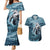 Hawaiian Shark God Kamohoalii Couples Matching Mermaid Dress and Hawaiian Shirt Polynesian Style LT05 Blue - Polynesian Pride