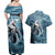 Hawaiian Shark God Kamohoalii Couples Matching Off Shoulder Maxi Dress and Hawaiian Shirt Polynesian Style LT05 - Polynesian Pride