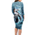 Hawaiian Shark God Kamohoalii Family Matching Long Sleeve Bodycon Dress and Hawaiian Shirt Polynesian Style LT05 - Polynesian Pride