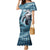 Hawaiian Shark God Kamohoalii Family Matching Mermaid Dress and Hawaiian Shirt Polynesian Style LT05 Mom's Dress Blue - Polynesian Pride