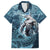 Hawaiian Shark God Kamohoalii Family Matching Off Shoulder Long Sleeve Dress and Hawaiian Shirt Polynesian Style LT05 Dad's Shirt - Short Sleeve Blue - Polynesian Pride