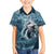 Hawaiian Shark God Kamohoalii Family Matching Off Shoulder Short Dress and Hawaiian Shirt Polynesian Style LT05 Son's Shirt Blue - Polynesian Pride