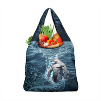 Hawaiian Shark God Kamohoalii Grocery Bag Polynesian Style LT05 1-pack One Size Blue - Polynesian Pride