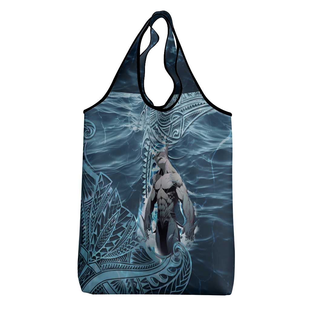 Hawaiian Shark God Kamohoalii Grocery Bag Polynesian Style LT05 - Polynesian Pride