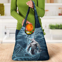 Hawaiian Shark God Kamohoalii Grocery Bag Polynesian Style LT05 - Polynesian Pride