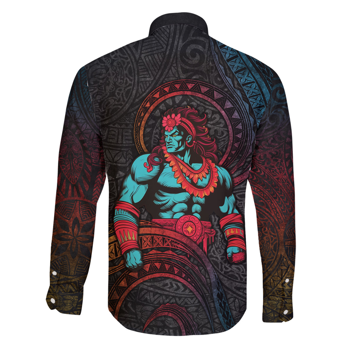 Hawaiian Demigod Maui Family Matching Summer Maxi Dress and Hawaiian Shirt Polynesian Mythology LT05 - Polynesian Pride