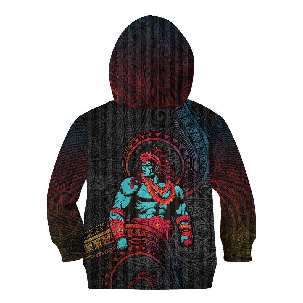 Hawaiian Demigod Maui Kid Hoodie Polynesian Mythology LT05 - Polynesian Pride