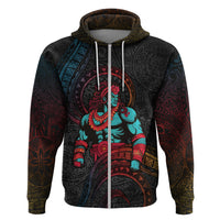 Hawaiian Demigod Maui Zip Hoodie Polynesian Mythology LT05 Zip Hoodie Black - Polynesian Pride