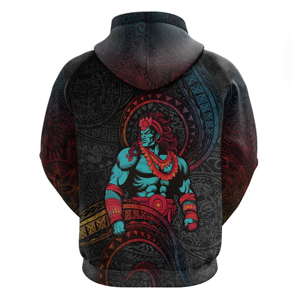 Hawaiian Demigod Maui Zip Hoodie Polynesian Mythology LT05 - Polynesian Pride