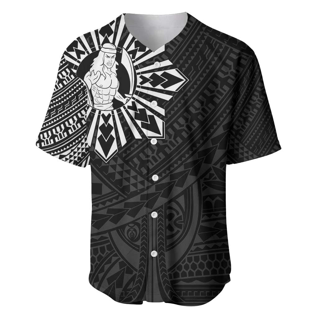 Philippines Tribal Baseball Jersey King Lapu Lapu Black Version
