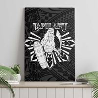 Philippines Tribal Canvas Wall Art King Lapu Lapu Black Version