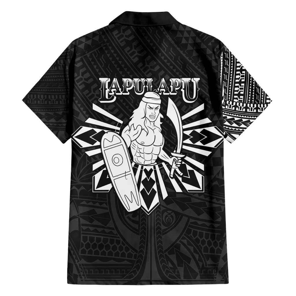 Philippines Tribal Family Matching Tank Maxi Dress and Hawaiian Shirt King Lapu Lapu Black Version