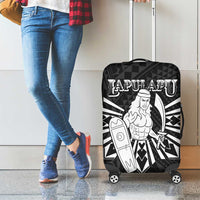 Philippines Tribal Luggage Cover King Lapu Lapu Black Version