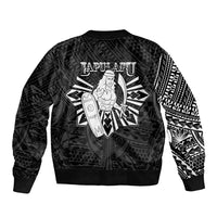 Philippines Tribal Sleeve Zip Bomber Jacket King Lapu Lapu Black Version