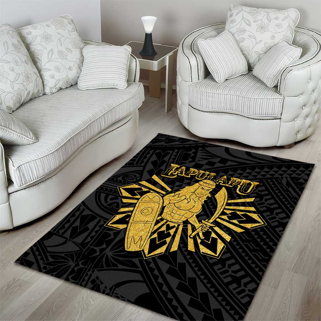 Philippines Tribal Area Rug King Lapu Lapu Gold Version