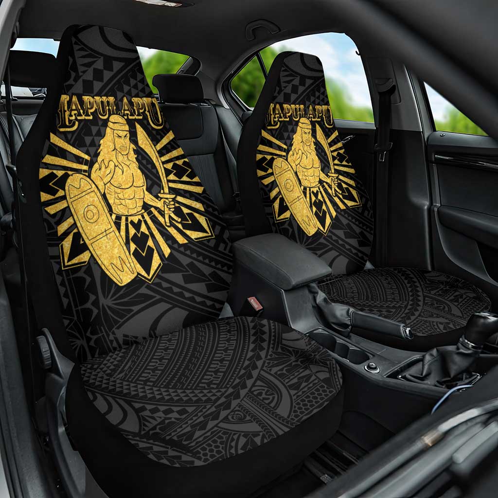 Philippines Tribal Car Seat Cover King Lapu Lapu Gold Version