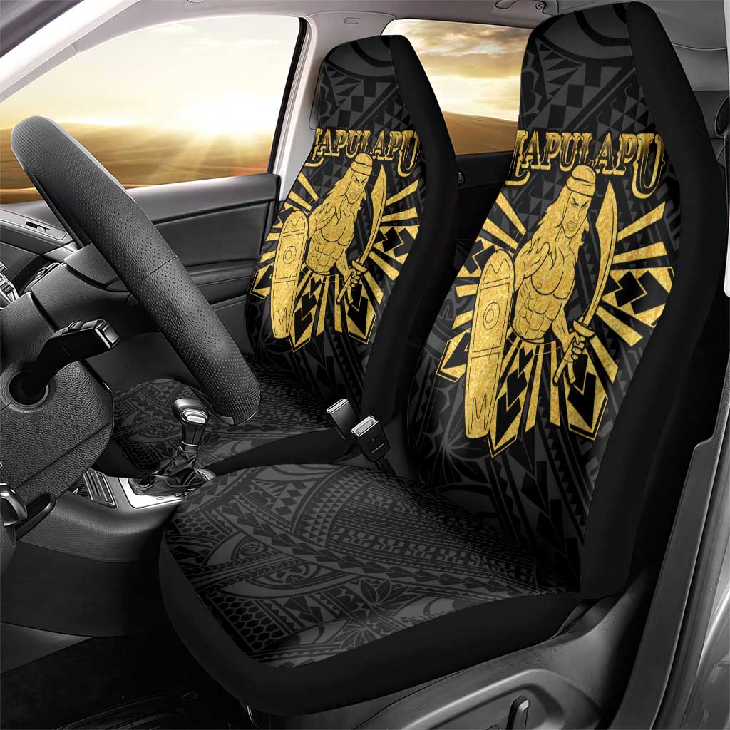 Philippines Tribal Car Seat Cover King Lapu Lapu Gold Version