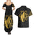 Philippines Tribal Couples Matching Summer Maxi Dress and Hawaiian Shirt King Lapu Lapu Gold Version
