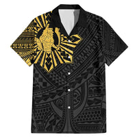 Philippines Tribal Family Matching Mermaid Dress and Hawaiian Shirt King Lapu Lapu Gold Version