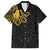 Philippines Tribal Family Matching Off Shoulder Maxi Dress and Hawaiian Shirt King Lapu Lapu Gold Version