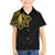 Philippines Tribal Family Matching Off Shoulder Maxi Dress and Hawaiian Shirt King Lapu Lapu Gold Version