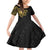 Philippines Tribal Family Matching Off Shoulder Short Dress and Hawaiian Shirt King Lapu Lapu Gold Version