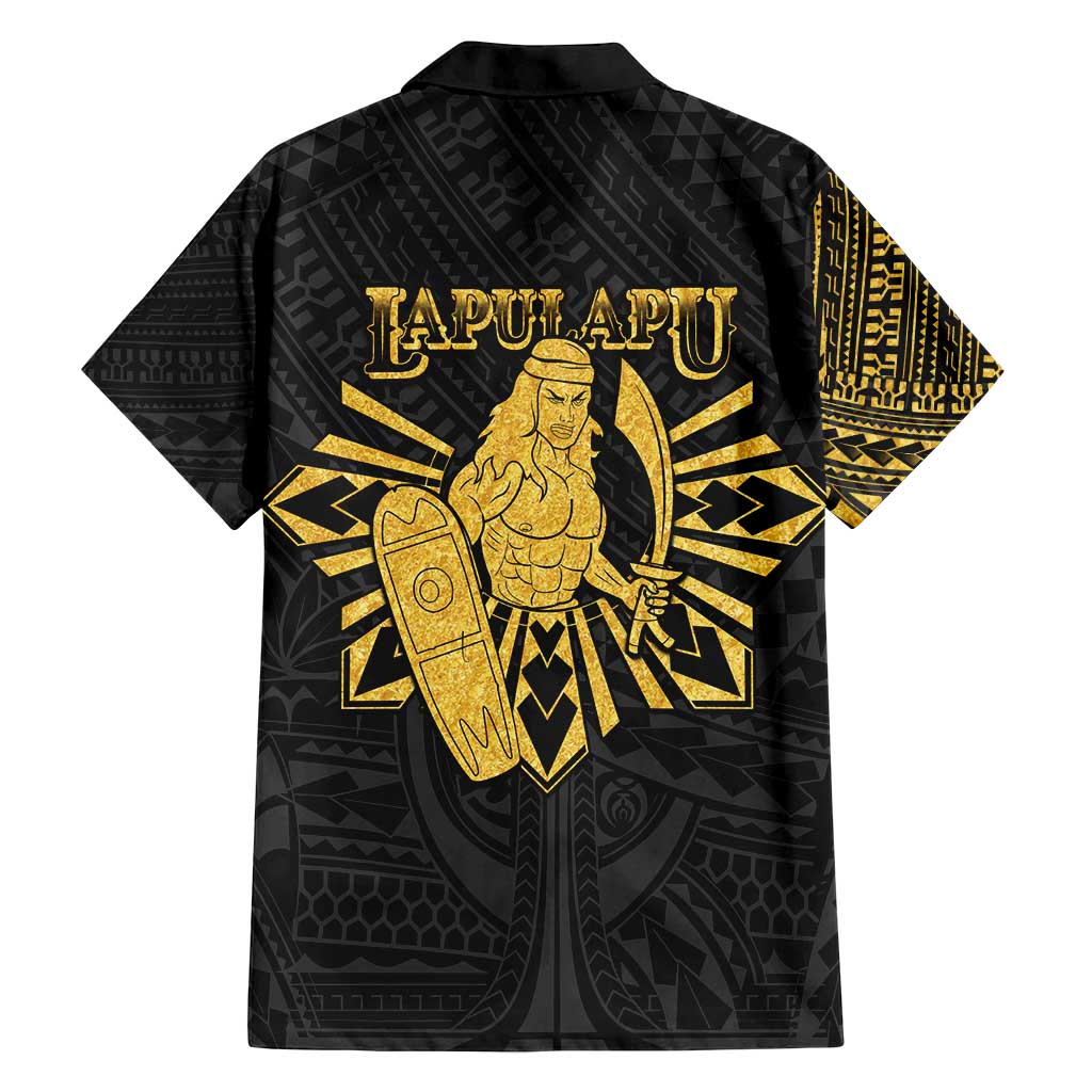 Philippines Tribal Family Matching Tank Maxi Dress and Hawaiian Shirt King Lapu Lapu Gold Version