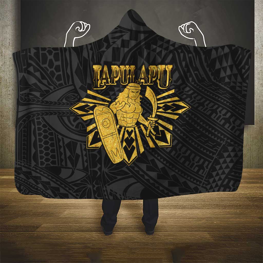 Philippines Tribal Hooded Blanket King Lapu Lapu Gold Version