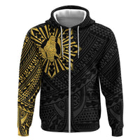Philippines Tribal Hoodie King Lapu Lapu Gold Version