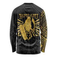 Philippines Tribal Long Sleeve Shirt King Lapu Lapu Gold Version