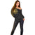 Philippines Tribal Off Shoulder Sweater King Lapu Lapu Gold Version